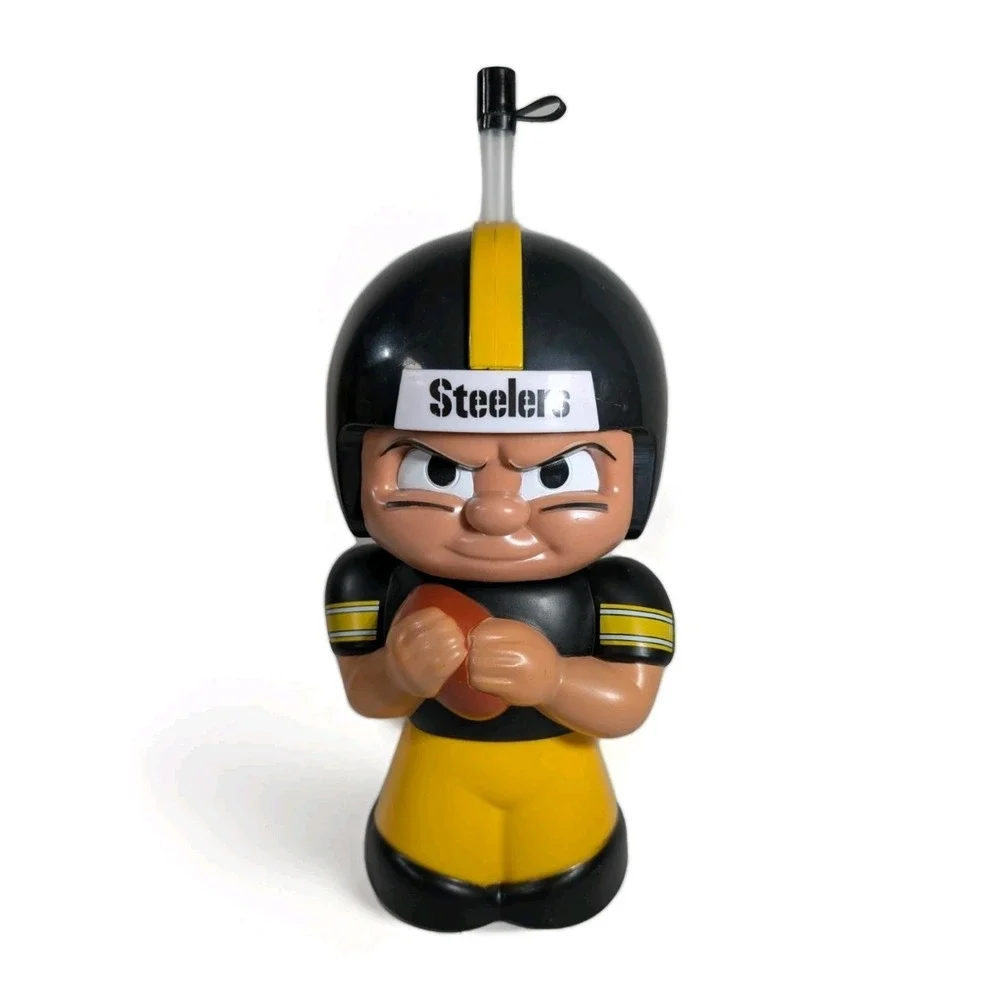 Football Hall TEENY MATES Big Sip 16 oz Character Cup Pittsburgh Steelers Rogers